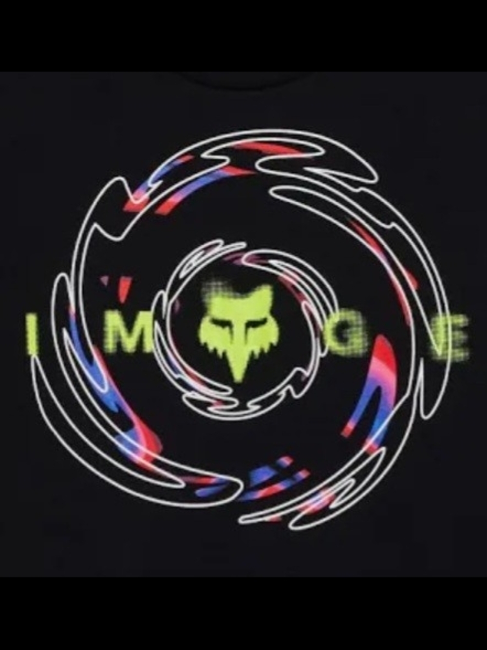 NEW W/ TAGS FOX Black Tee with Neon Green Fox Emblem